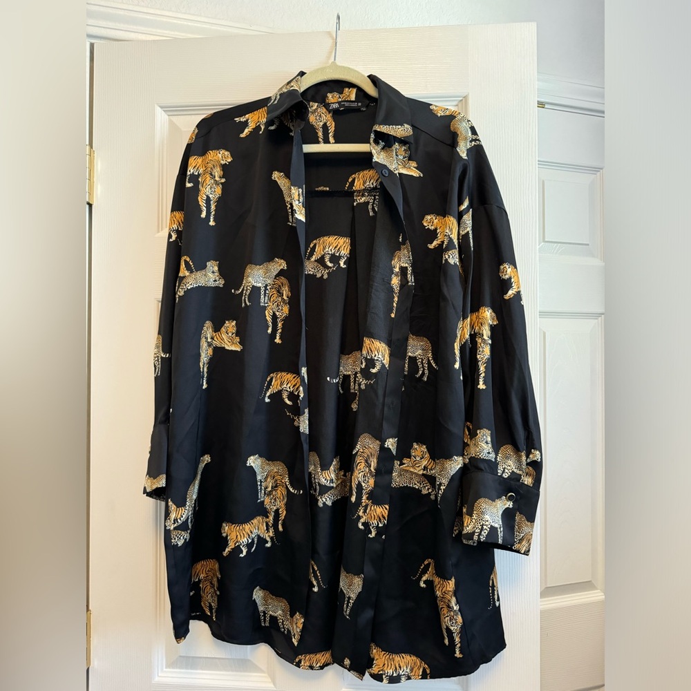 Oversized button up